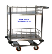 DT-25:รถเข็นอาหารเครื่องดื่ม
สแตนเลส 2 ชั้น 
Food & Drink Service Trolley-S213