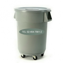 AM-13:ถังขยะกลมเทามีล้อ 167 ลิตร
Plastic Dustbin 167 L (shape: Round)