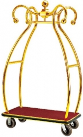 AA-66: รถเข็นกระเป๋า
ทรงมงกุฎสีทอง พรมแดง
Luggage Golden Crown Cart