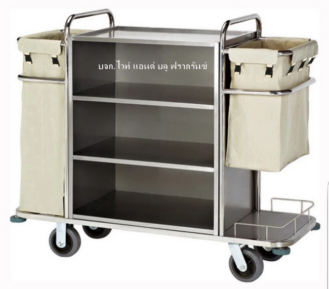 MT-64:รถเข็นแม่บ้านสแตนเลส 3 ชั้น 
Housekeeper Stainless Cart