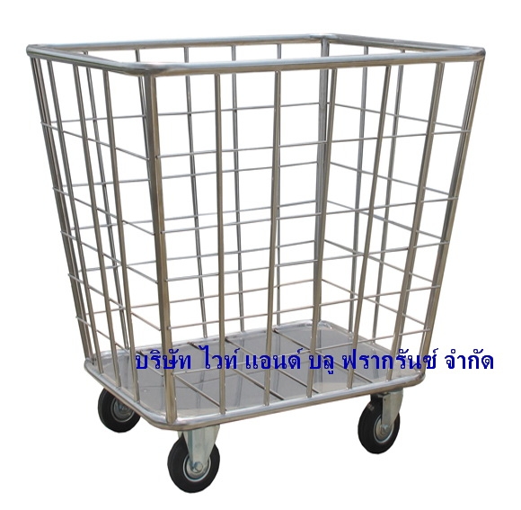 MT-71:ตะกร้ารถเข็นผ้าสแตนเลส 
Stainless Laundry Trolley