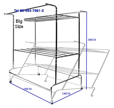 ET-48:ราวตากผ้าสแตนเลสขนาดใหญ่ 
Jumbo Outdoor Hanger Stand