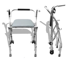 MC-39:เก้าอี้พยุงเดินมีเบาะนั่งพับได้ 
Foldable Walker with seat