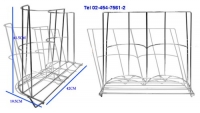 AC-122:ที่คว่ำชามก๋วยเตี๋ยวสแตนเลส 2 แถว 
Noodle Bowl Shelf Stand