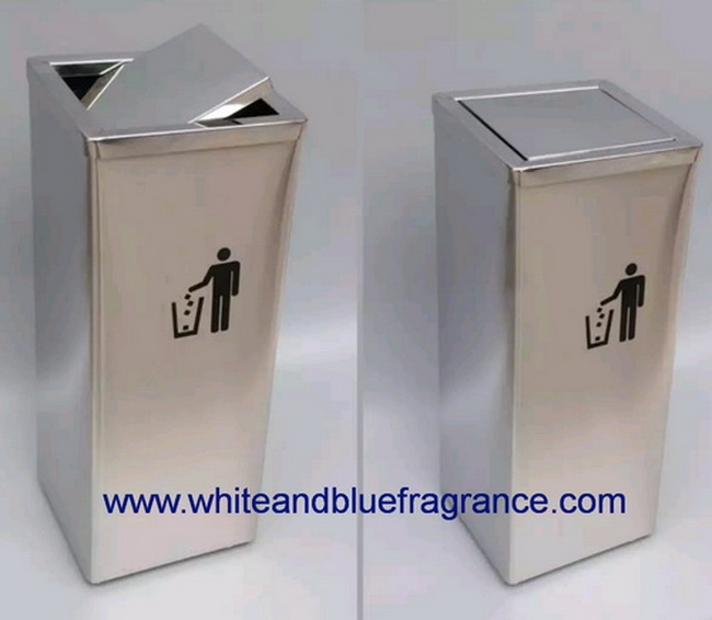 AM-96:ถังขยะเหลี่ยมฝาแกว่ง 
Stainless Dustbin size 24x24x61cm.