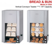 AK-157:เครื่องปิ้งขนมปังสายพานแนวตั้ง 
Bread & Bun Vertical Vonveyor Toaster- USA