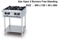 KC-57:หัวเตาประกอบอาหาร 
Gas Open 2 burners Free Standing-Size 60x72+6x86cm.