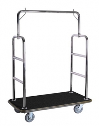 AA-50 :รถเข็นกระเป๋าสแตนเลส 
Stainless steel luggage cart 
105x56x180cm.