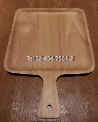 AK-140:จานไม้มีด้าม
 Wooden dish with handle