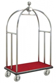 AA-23: รถเข็นกระเป๋าโรงแรมทรงกรงนกสแตนเลส-7
Stainless Luggage Cart