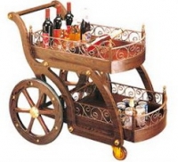 DT-09:รถเข็นบริการไวน์ไม้ล้อใหญ่ 
Wooden Big Wheel Wine Cart