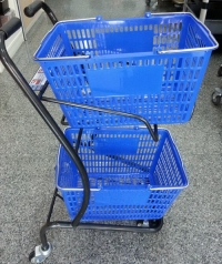 MT-50:รถเข็นตะกร้าช้อปปิ้ง 
Shopping Cart with Plastic Basket