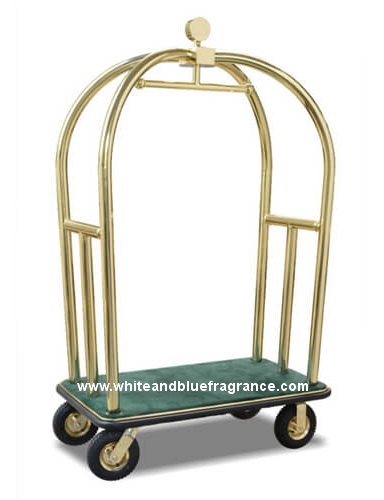 AA-26 : รถเข็นกระเป๋าโรงแรมพรมเขียว
Bellmen-Luggage-Cart-with-Green Carpet-AM17