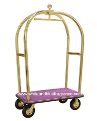 AA-27 : รถเข็นกระเป๋าโรงแรมทรงกรงนก
Brass-Luggage-Cart-with-Purple-Carpet-AM18