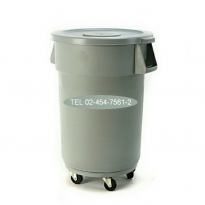 AM-12:ถังขยะกลมเทามีล้อ 120 ลิตร
Plastic Dustbin 120 L (shape: Round)