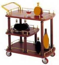 DT-06:รถเข็นเครื่องดื่มไม้ 
Wood Wine Cart-AM28