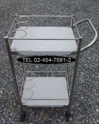 DT-42:รถเข็นอาหารสแตนเลส 1-2
Stainless Drink Service Cart 1-2