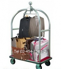 AA-21 : รถเข็นกระเป๋าสแตนเลสพรมแดง 2
Stainless Luggage Cart  2