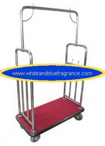 AA-22 : รถเข็นกระเป๋าสแตนเลสพรมแดง 3
Stainless Luggage Cart  3