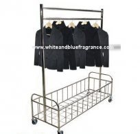 AA-38 : รถเข็นกระเป๋าสแตนเลสและแขวนเสื้อ 11
Stainless Luggage Cart  11