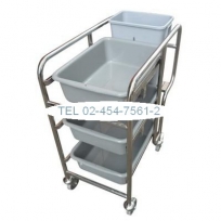 DT-46:รถเข็นจานสแตนเลส 44x60x93 -1
Stainless Dish Cart -1 